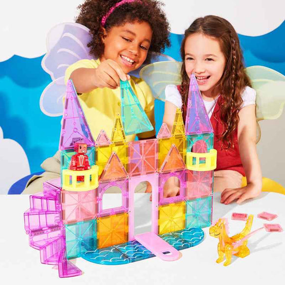 MAGNA-TILES Castle DLX + microMAGS 48-Piece Set