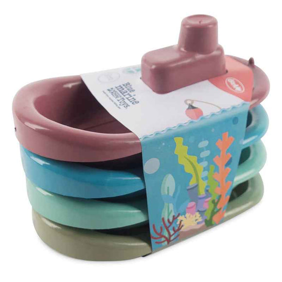 Dantoy Blue Marine Toys Boat Set 4pc