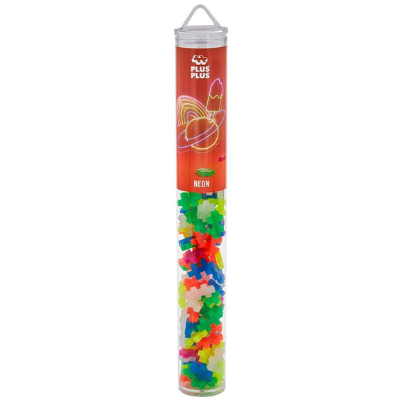 Plus-Plus Neon Mix Building Blocks Tube 100pcs