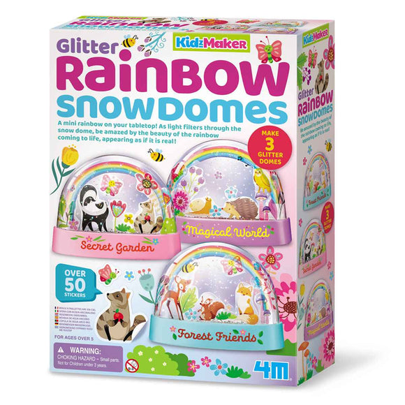 4M KidzMaker Mini Glitter Rainbow Water Domes Kit