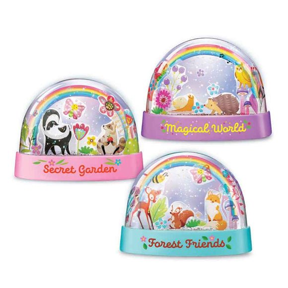 4M KidzMaker Mini Glitter Rainbow Water Domes Kit