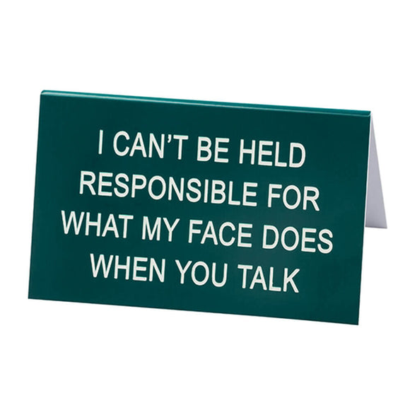 Say What Desk Sign Large