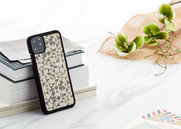 Coque smartphone MAN&WOOD pour iPhone 11 Pro Max, motif triangle monochrome noir