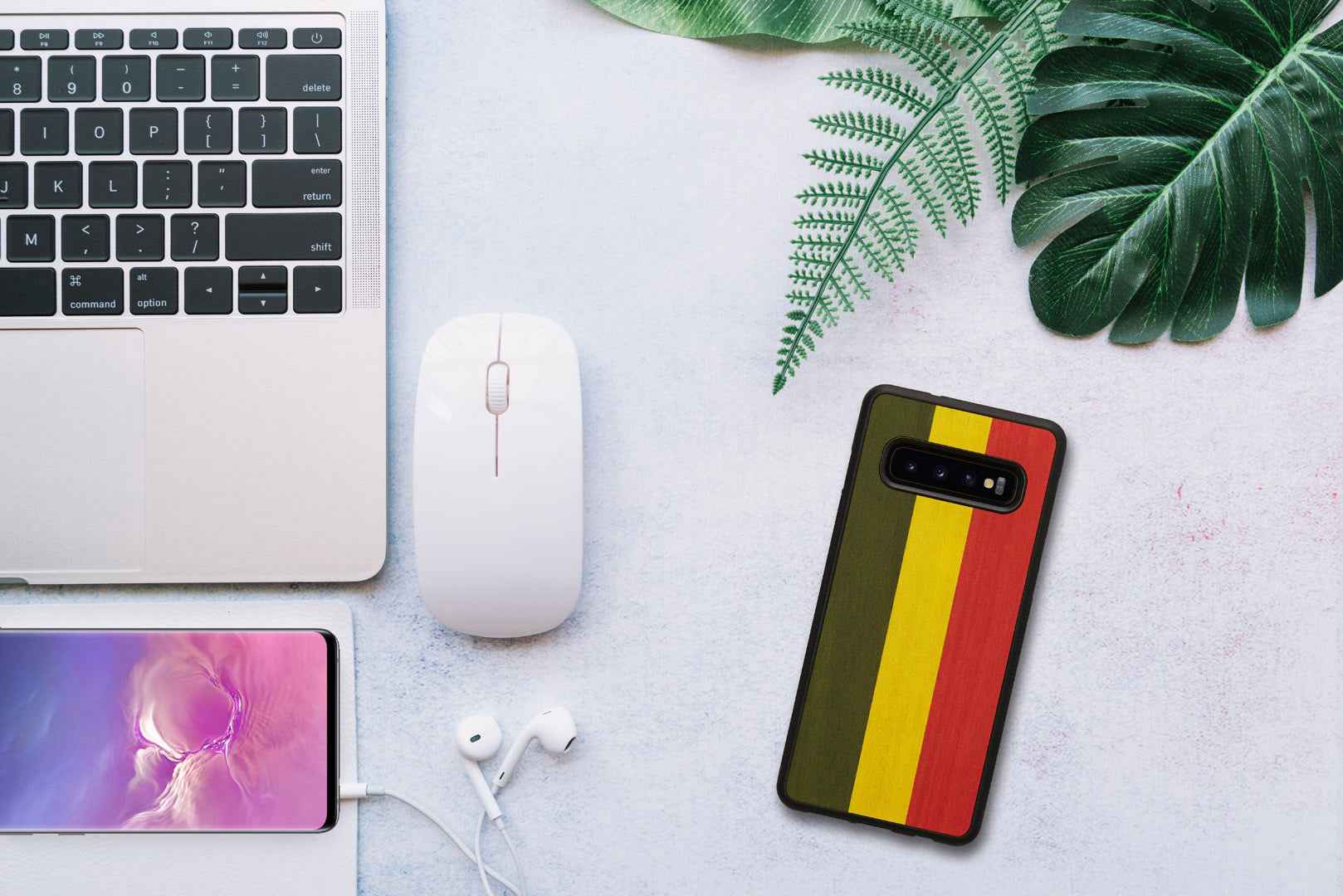 Coque pour smartphone MAN&WOOD Galaxy S10 reggae noir