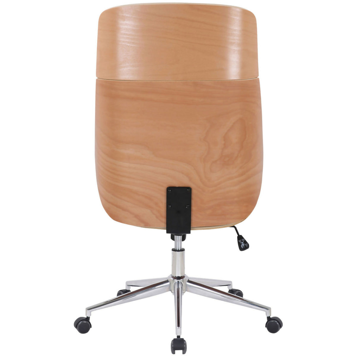 Fauteuil de bureau Varel - Bois naturel - Crème