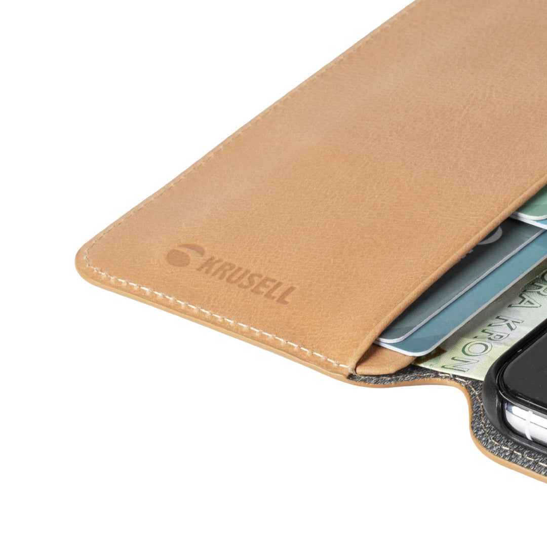 Portefeuille téléphonique Krusell Sunne pour Apple iPhone 11 Pro Max, vintage nude