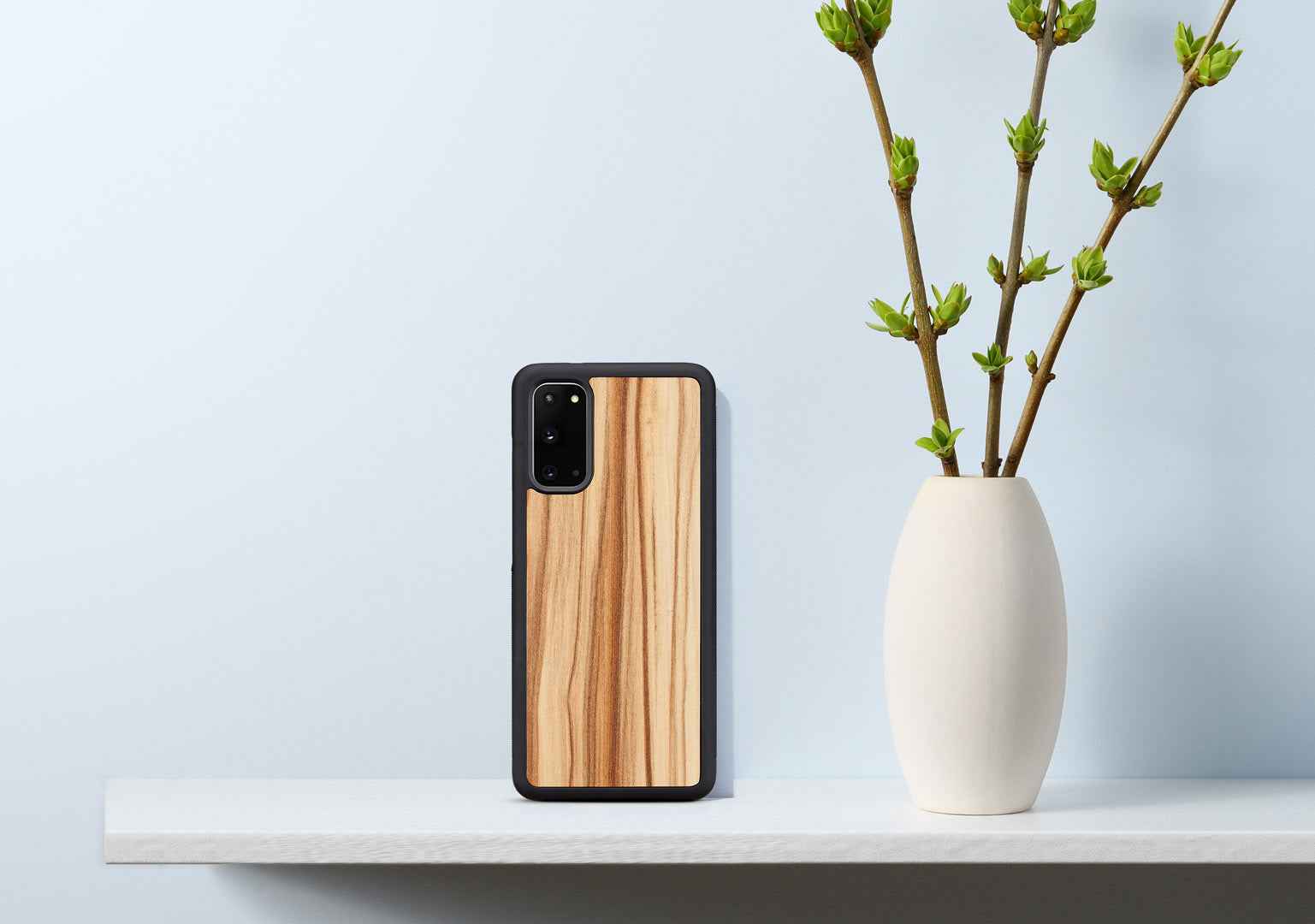 Coque MAN&WOOD pour Galaxy S20 cappuccino noir