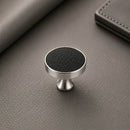 Bouton de meuble LEDER, Finition métal chrome et cuir