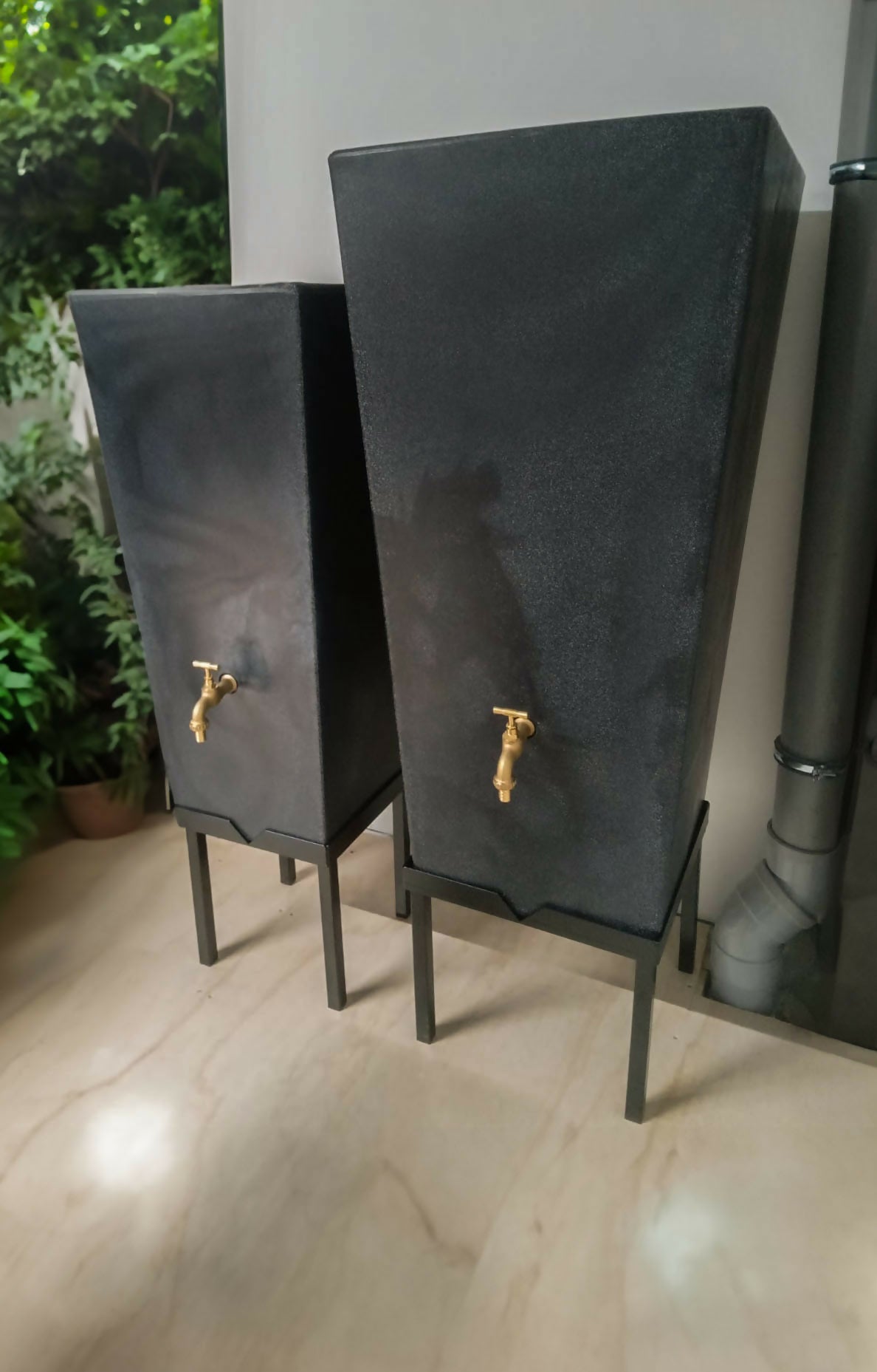 Prestige water  london gris  100l  récupérateur d'eau de pluie