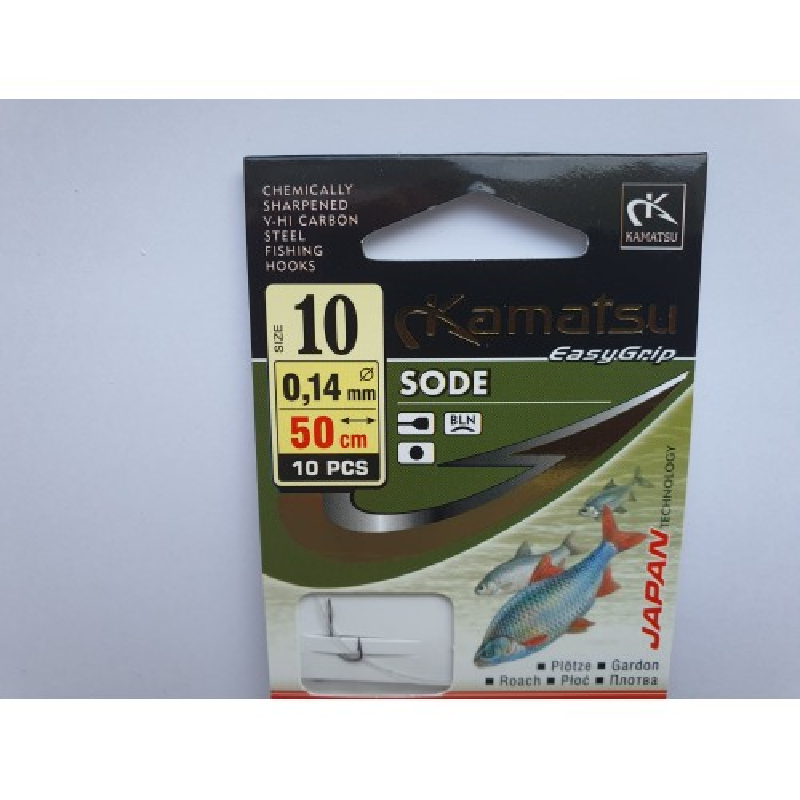 Hameçons avec laisse kamatsu sode roach 50 cm n° 10