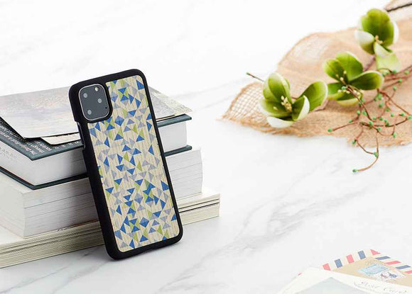 Coque pour smartphone MAN&WOOD iPhone 11 Pro Max triangle bleu noir