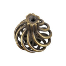 Bouton de meuble TORSADE ROND, Finition acier patiné vieilli