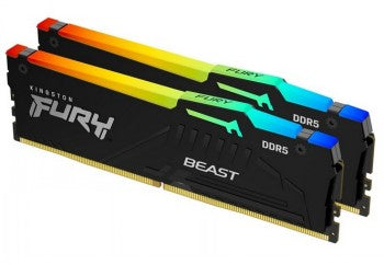 Kingston 32GB (2x16GB) DDR5 5600MT/s CL40 FURY Beast Black RGB XMP
