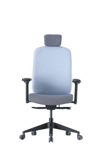 Chaise de bureau ergonomique Up Up Athene en tissu noir, gris et bleu