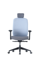 Chaise de bureau ergonomique Up Up Athene en tissu noir, gris et bleu