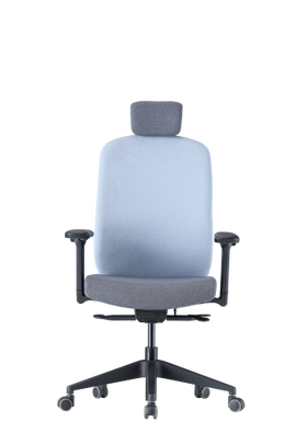 Chaise de bureau ergonomique Up Up Athene en tissu noir, gris et bleu