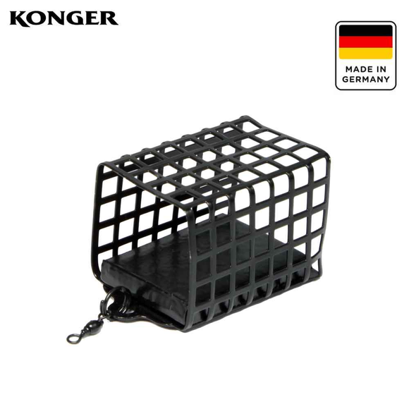 Mangeoire rectangulaire en métal à fond ouvert KOGER Standard 70g.