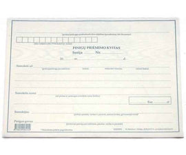 Pinigų priėmimo kvitas, be Nr., A5, 2x50 0720-059