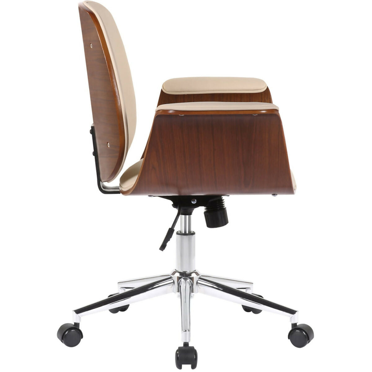 Fauteuil de bureau Kemberg - Noyer - Crème - 0