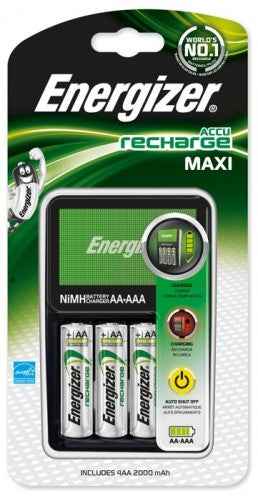 ENERGIZER Maxi ACCU HR6 POW battery charger + 2 AA 2000 mAh batteries