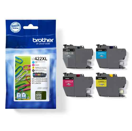 Cartouches d'encre Brother LC422XL (LC422XLVALDR), multipack, C/M/J/BK