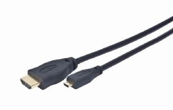 Câble HDMI Gembird 1,8 m HDMI-M/micro HDMI-M HDMI Type A (standard) HDMI Type D (micro) Noir