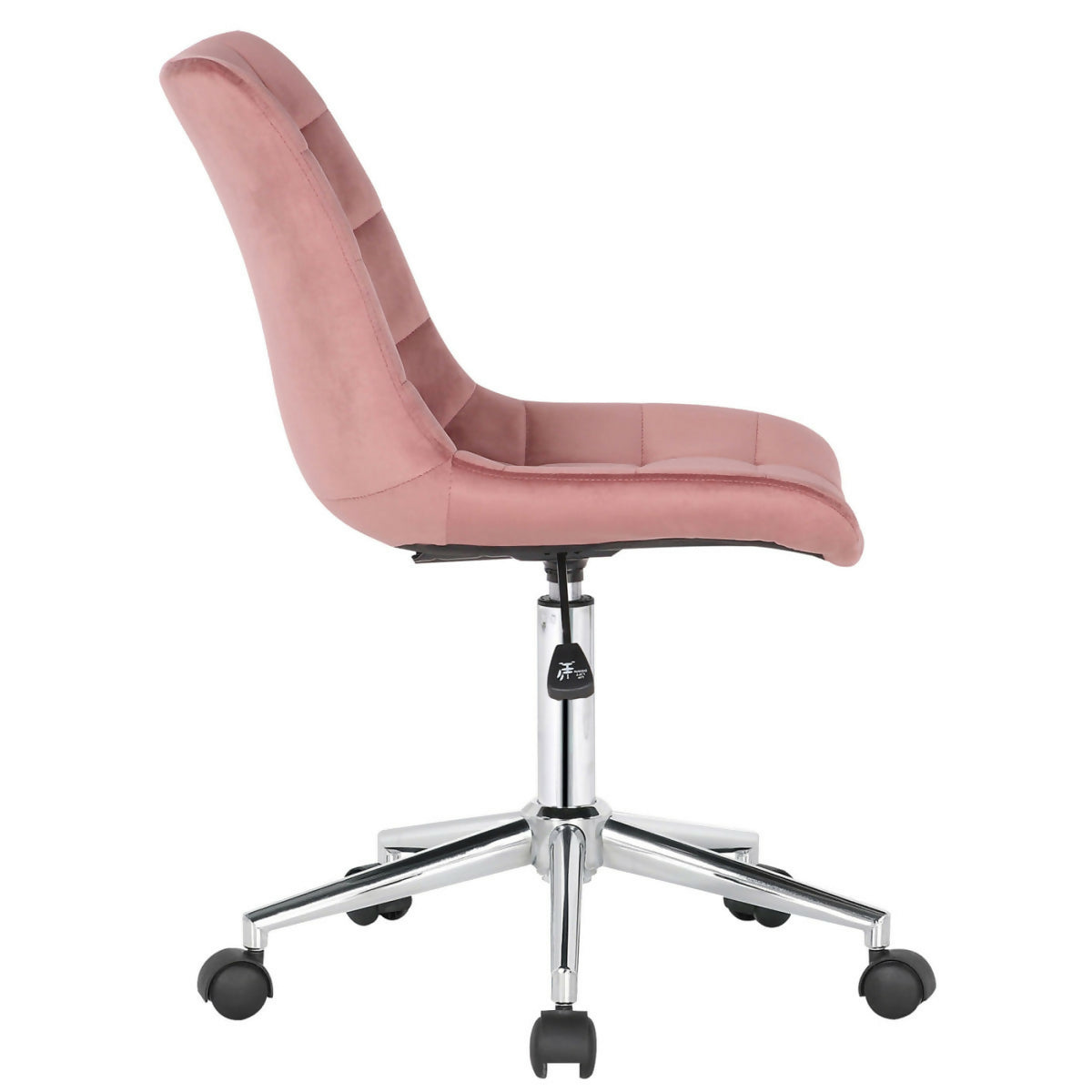Chaise de bureau medford - velours rose