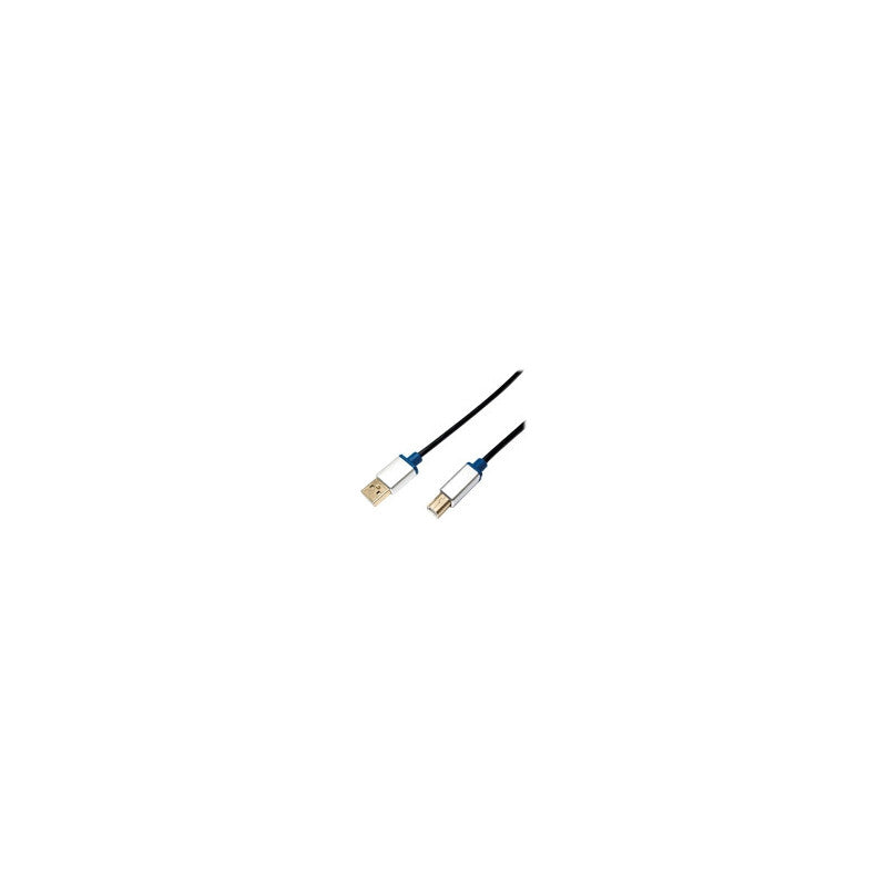 Câble usb logilink pour imprimante usb 2.0 t vers usb 2.0 type-b t 2 m connecteurs plaqués or de qualité supérieure noir  buab220  timbre vert 018 lei
