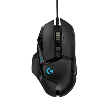 Logitech G502 HERO Wired Gaming Mouse, USB Type-A, Optical, 25600 DPI, Black