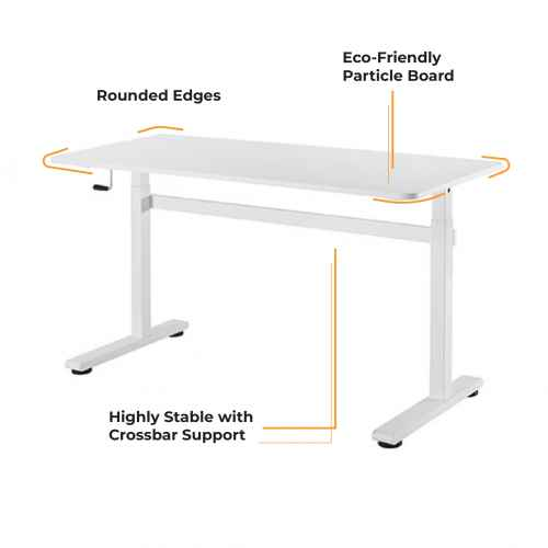 Table réglable en hauteur Up Up Loki Blanc