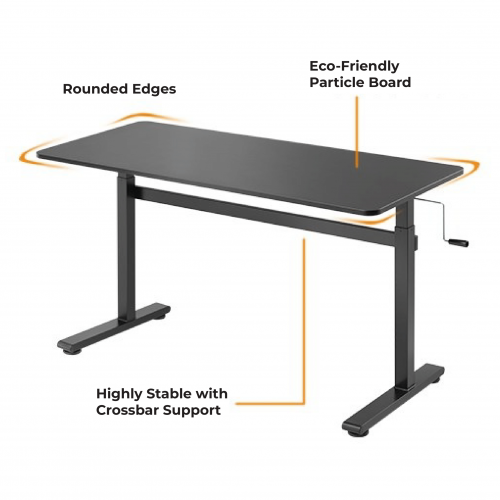Adjustable Height Table Up Up Loki Black