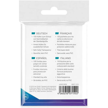 Ultimate Guard Precise-Fit Card Sleeves Std Clear 100pcs - 0