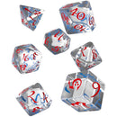 Q Workshop Classic RPG Transparent Red Elven Dice Set of 7-1