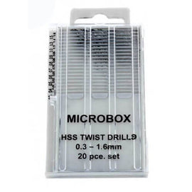 Vallejo Hobby Tools Microbox Drill Set of 20 - 0