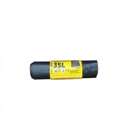 Sacs poubelles Plasta, reliés, 35l/15pcs., 30mikr.