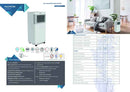 INFINITON PACPK17W Climatiseur 7000 BTU, convient pour pièces de 12-15 m², classe d'efficacité énergétique A, minuterie, 3 niveaux de puissance, mode veille, déshumidificateur, kit d'installation