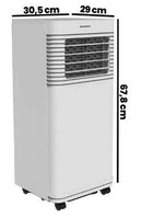 INFINITON PACPK17W Climatiseur 7000 BTU, convient pour pièces de 12-15 m², classe d'efficacité énergétique A, minuterie, 3 niveaux de puissance, mode veille, déshumidificateur, kit d'installation