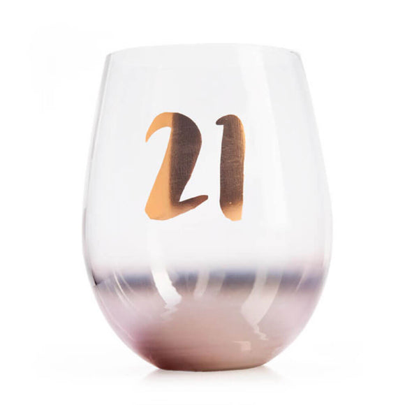 Birthday Blush Stemless Glass