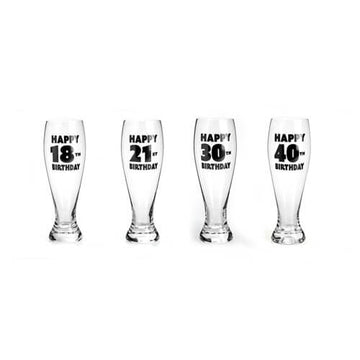 Happy Birthday Pilsner Glass - 0