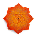 Orange Om Lotus Flat Incense Burner-1