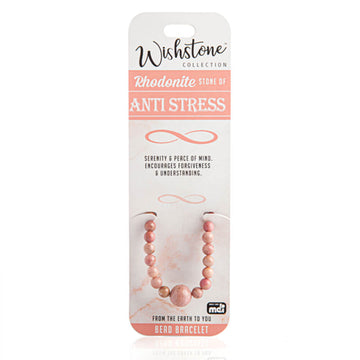 Wishstone Collection Rhodonite Bead Bracelet