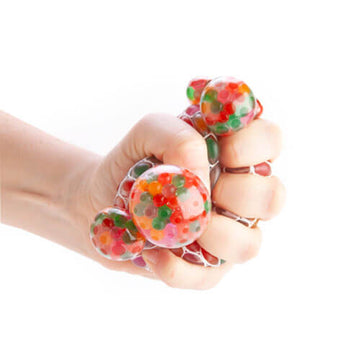 Rainbow Bubble Mesh Squish Ball - 0