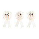 Birthday Rose Gold on White Rosette Badge-2