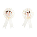 Birthday Rose Gold on White Rosette Badge-3