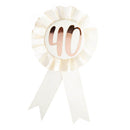 Birthday Rose Gold on White Rosette Badge-7