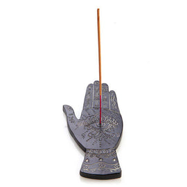Silver Palmistry Flat Incense Burner - 0