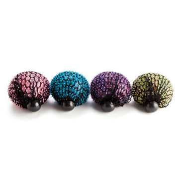 Spiky Rainbow Mesh Squish Ball - 0
