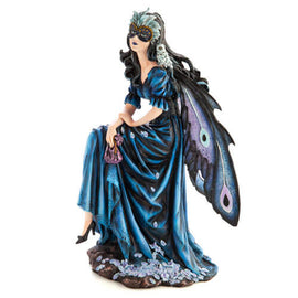 Large Masquerade Fairy with Snowy Owl Figurine - 0