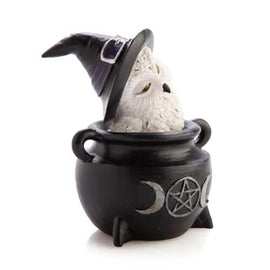 Snowy Owl Cauldron Figurine - 0