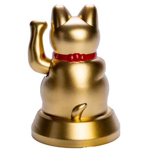Chat Porte-Bonheur Doré Danseur Solaire